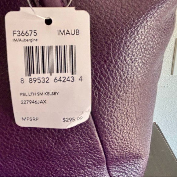 Coach Dark Purple Kelsey Shoulder Bag w/ Strap - Picture 5 of 9